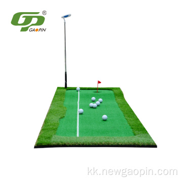 Ақ сызықпен жасыл түсті қоюға арналған портативті гольф